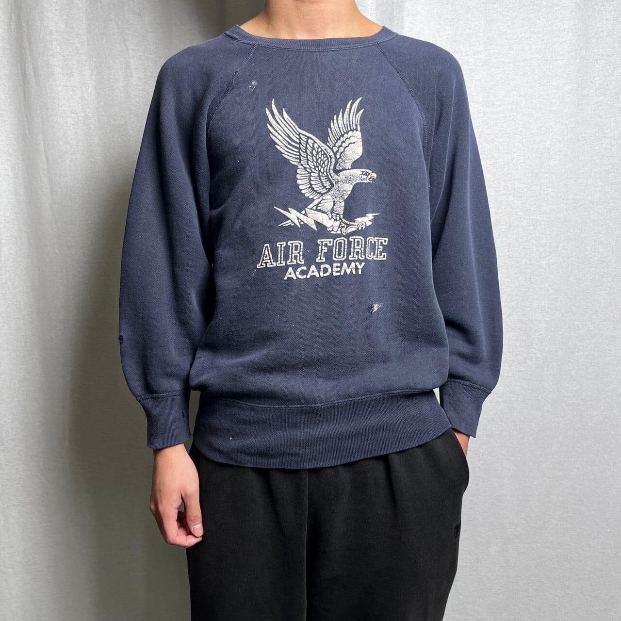 60s AIR FORTH ミリタリーフロッキープリント ヴィンテージスウェット