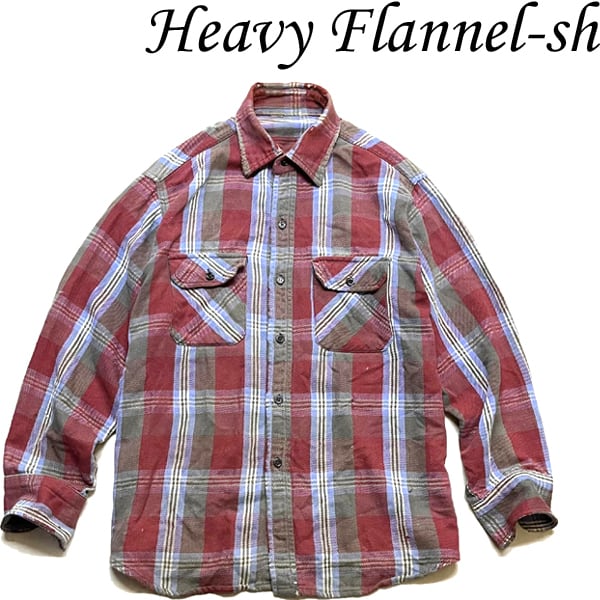 1点物◇ビンテージ雰囲気系ヘビーネルシャツ長袖チェックシャツ古着