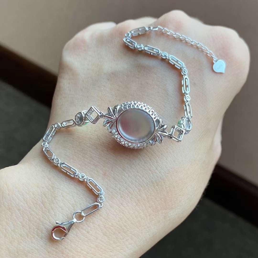 本翡翠ブレスレット k18 帝王紫 ミャンマー産 無含浸 無着色 高級 上品