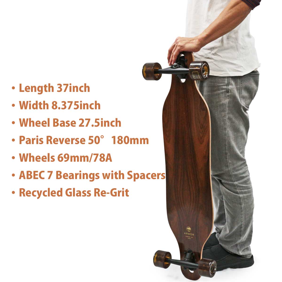 アーバー 37インチ ロングスケートボード コンプリート Arbor