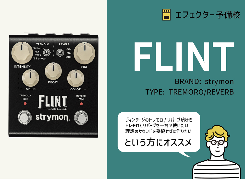 STRYMON / FLINT V2の特徴と使い方などを徹底レビュー。トレモロと