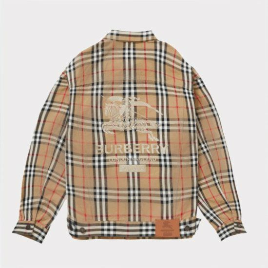 Supreme シュプリーム 22SS Burberry Denim Trucker Jacket バーバリー