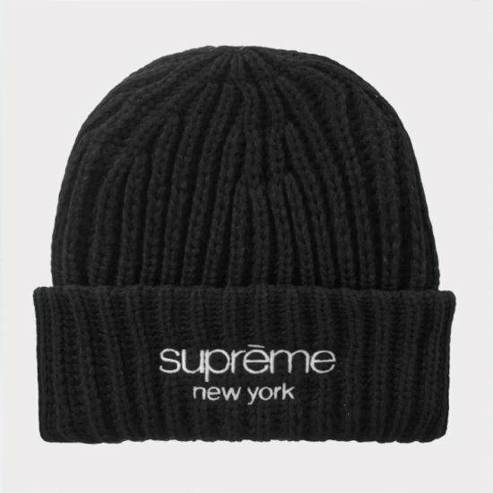 Supreme シュプリーム 2023AW Classic Logo Chunky Ribbed Beanie