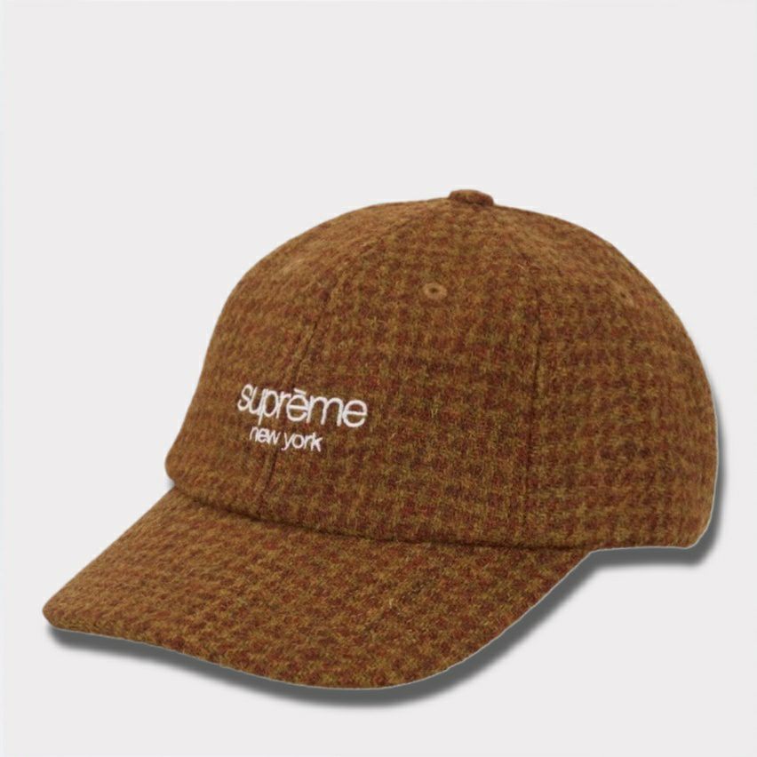 美品【Supreme】 チェッカーボード ツイード キャンプキャップ 赤白