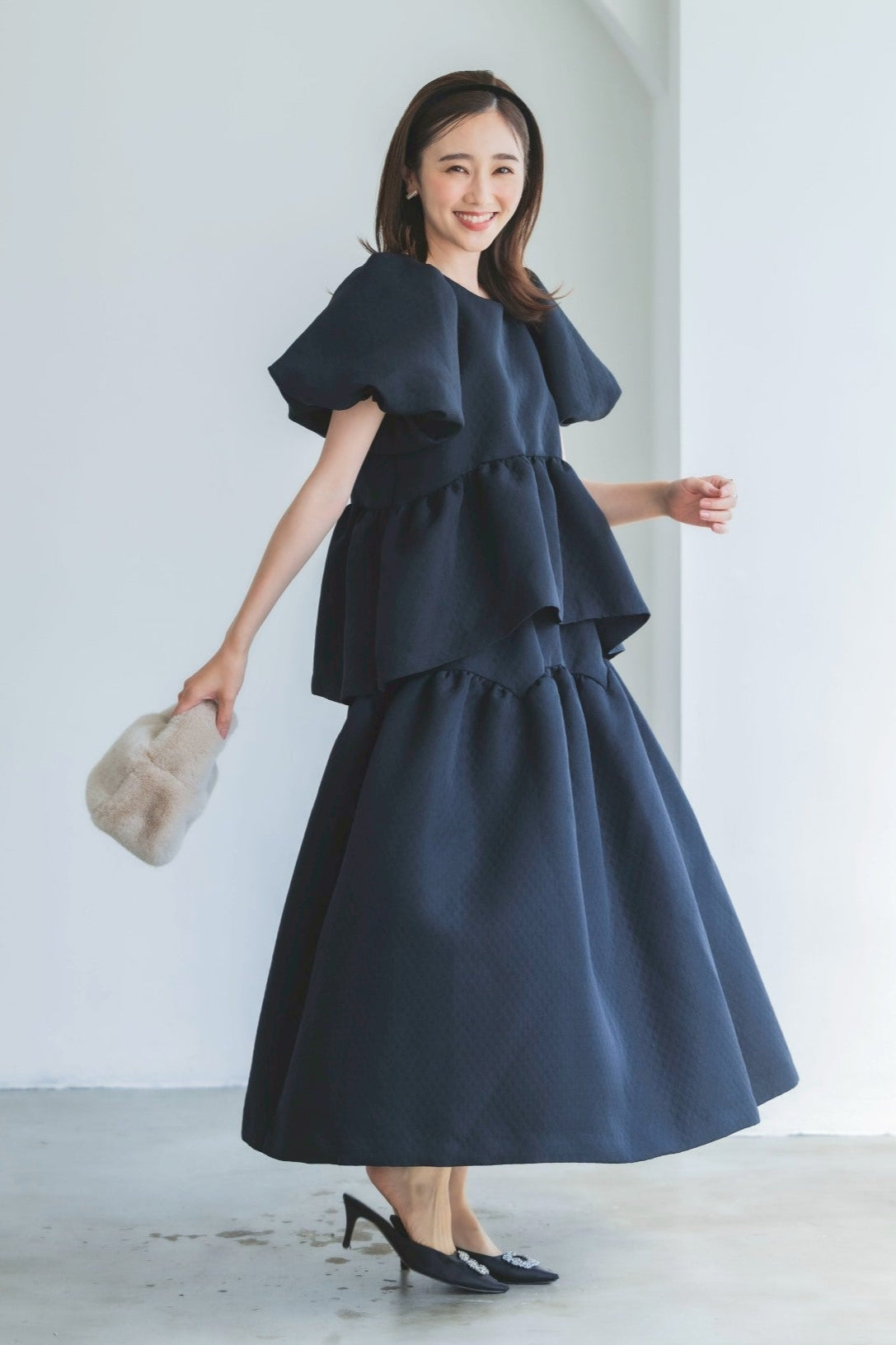 美品bitnabi bitnabi par-langワンピース ネイビー 新品未使用