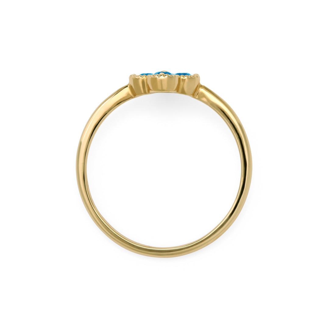 ビズー公式】アパタイト ラウンドカット K18(18金) リング | 希少石