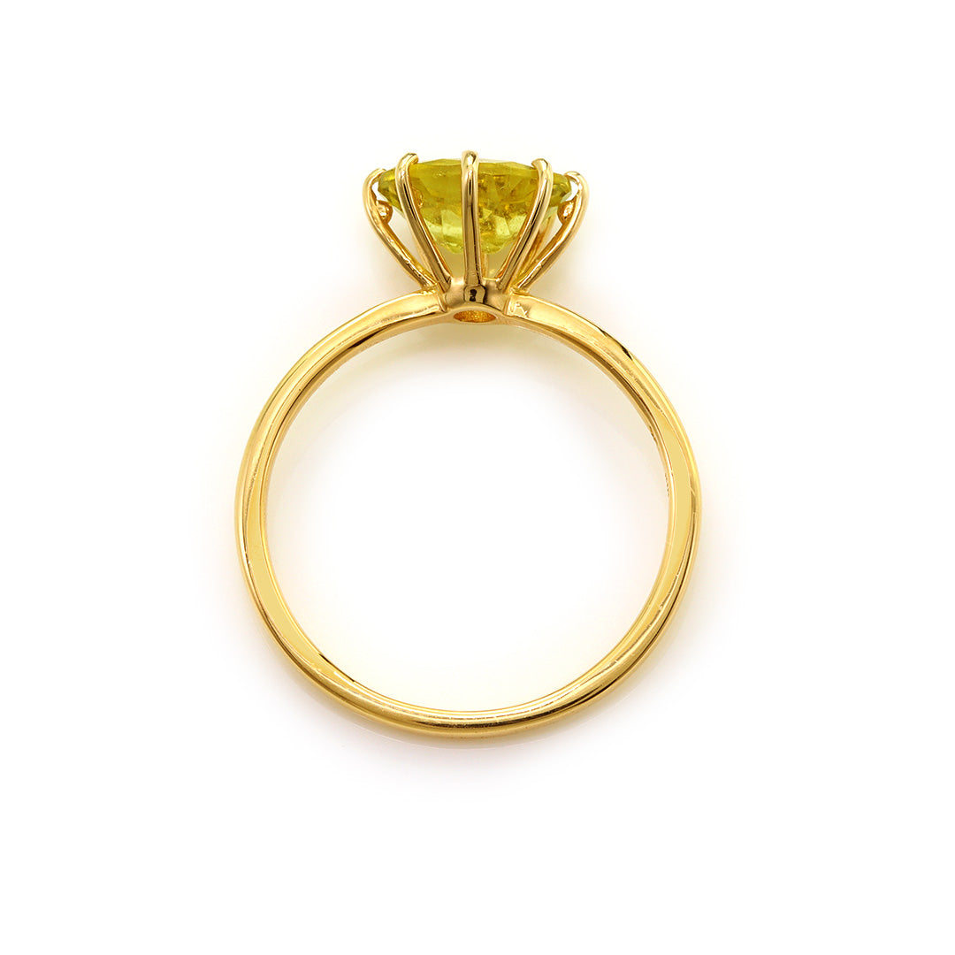ビズー公式】カナリーイエロートルマリン K18/PTリング・セパージュ