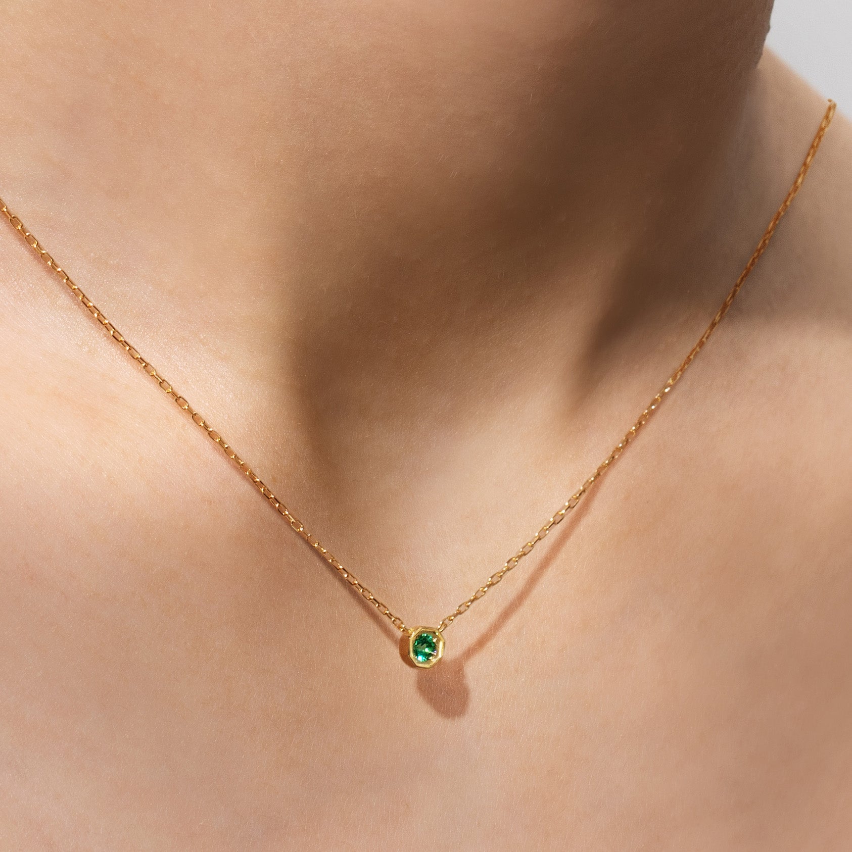 エメラルド(ザンビア産) K18/PTネックレス・アン