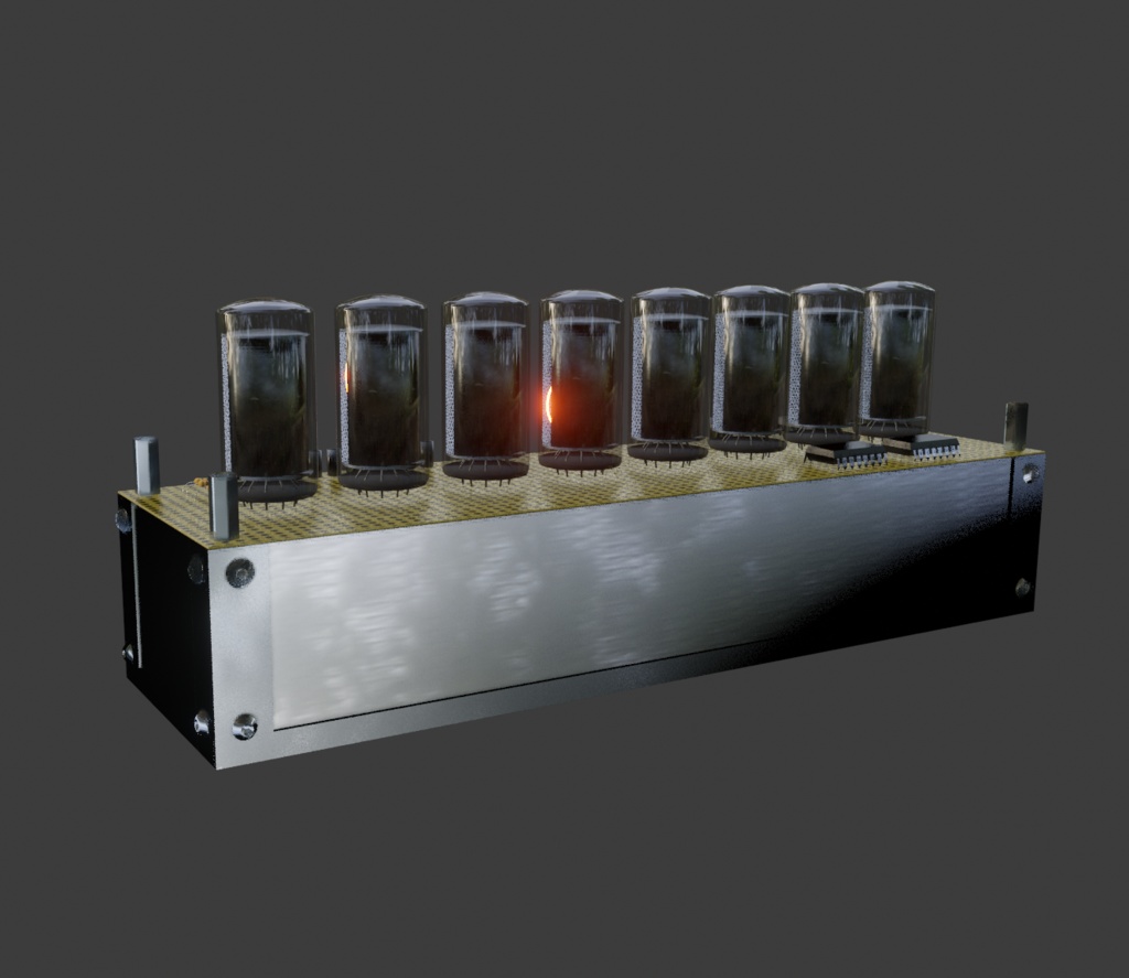 ダイバージェンスメーター風ニキシー管Ver1 3Dモデル - 籠法師 - BOOTH