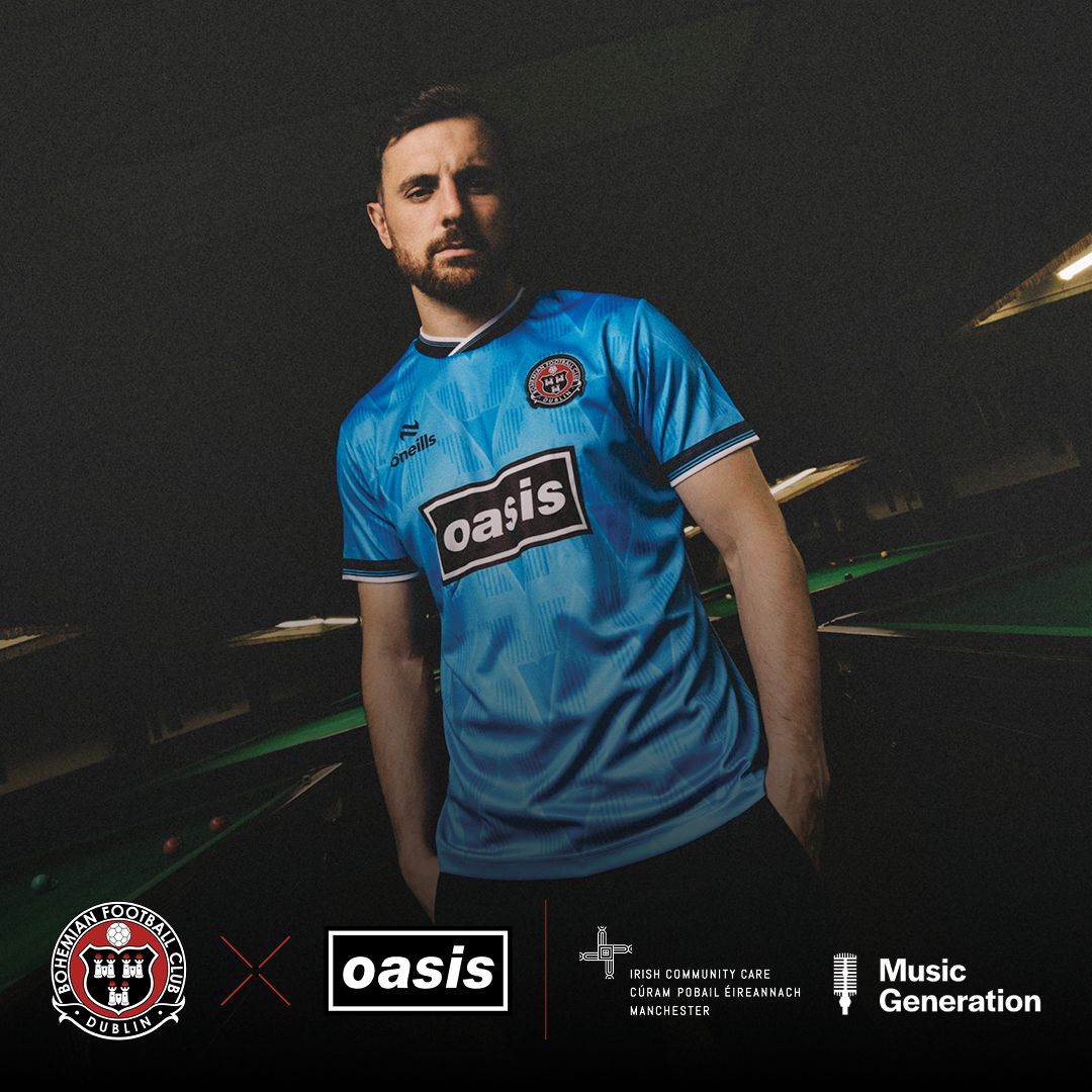 Bohemian FC unveil 2025 FAI Cup jersey in partnership with Oasis