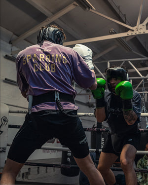 Men's Sparring Club Oversized T-Shirt - Washed Purple | BOXRAW