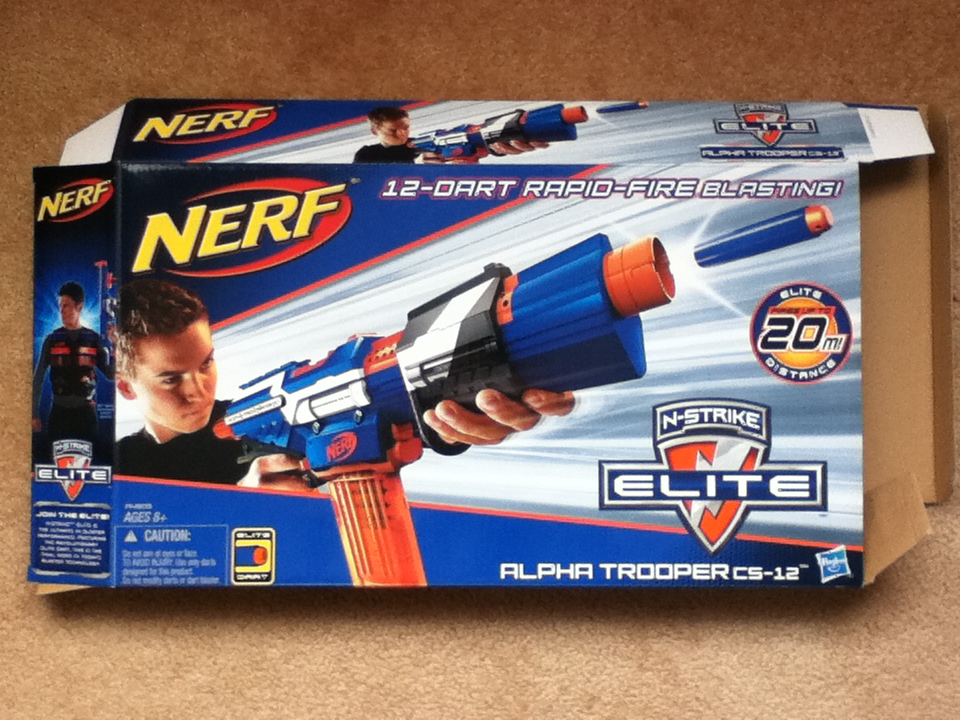 Outback Nerf: Nerf Elite Alpha Trooper CS-12 Review (20m grey