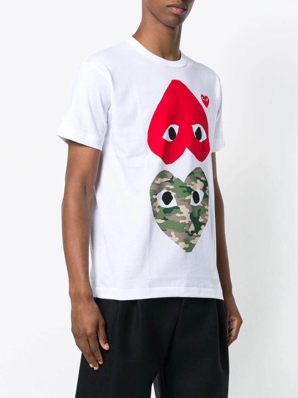 COMME DES GARÇONS PLAY DOUBLE HEART T.SHIRT – BLUE CITY NYC
