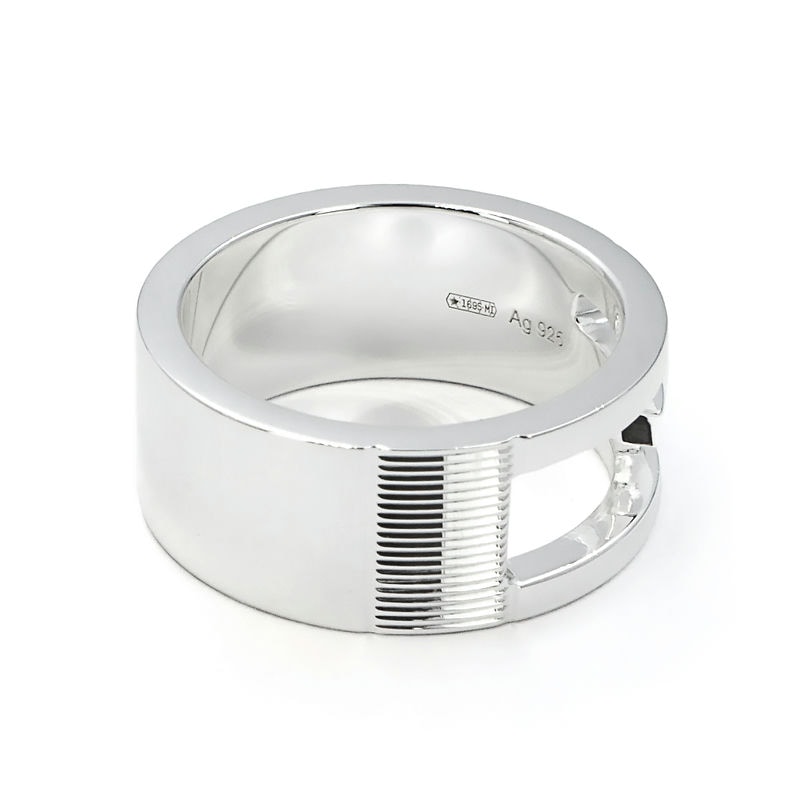 Brandol / GUCCI グッチ リング ブランデッド Gリング シルバー 15号