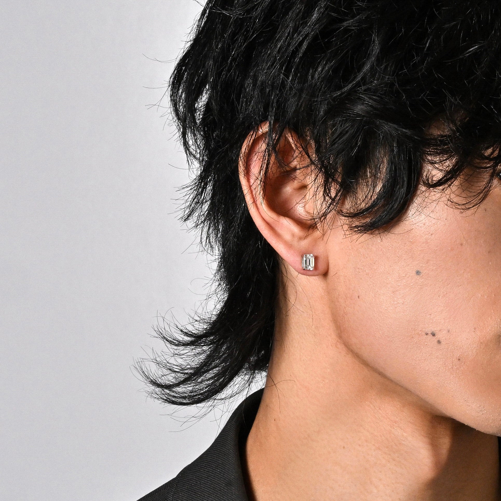 ペア】シンプル エメラルドカット スタッド ピアス ER054YG – Brillar