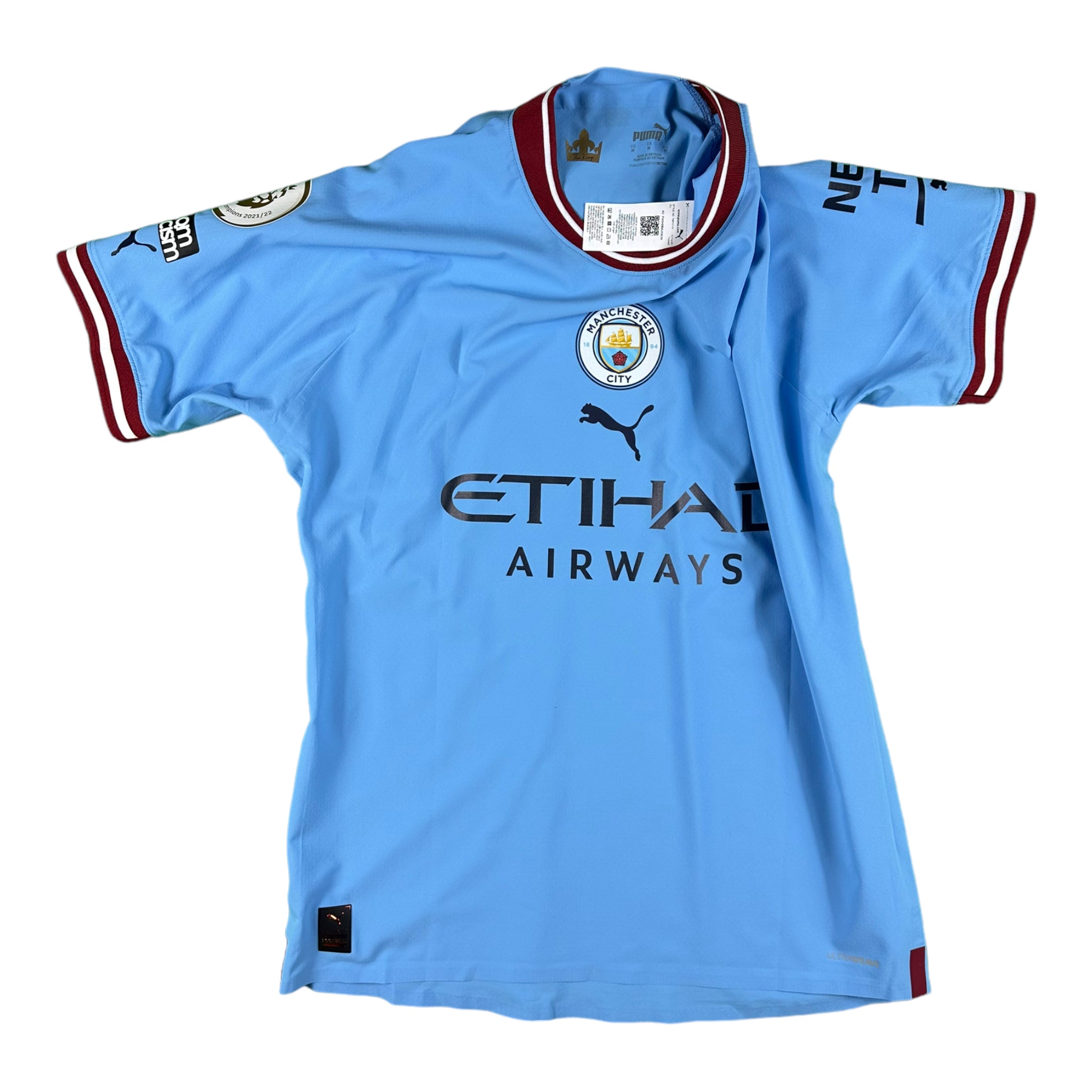 Jack Grealish 10 Manchester City Match Issue / Worn Home Shirt