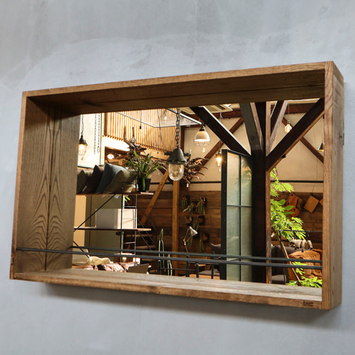 送料無料／[Wall Box Mirror]ウォールボックスミラー 鏡 壁掛けミラー