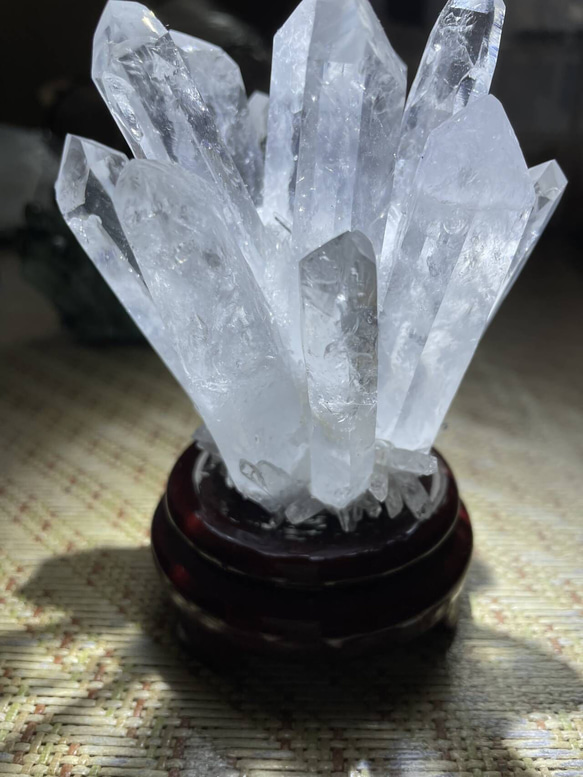 水晶ポイント原石透明度が高いヒマラヤ水晶クラスター 水晶原石 群晶