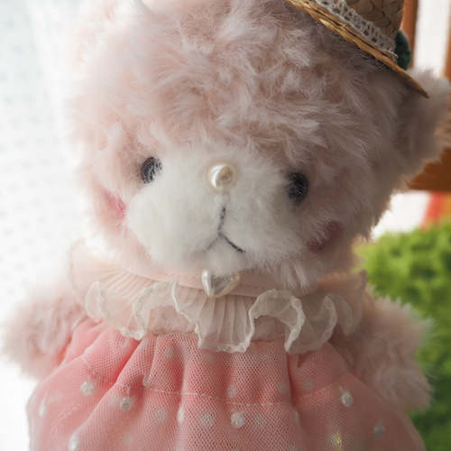 ビンクのふわふわクマさん☆ぬいぐるみ あみぐるみ kotori 通販