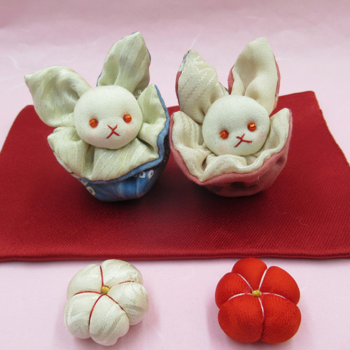 ☆うさぎお雛様☆ひな祭り☆ちりめん細工☆歳時物☆置物・飾り物