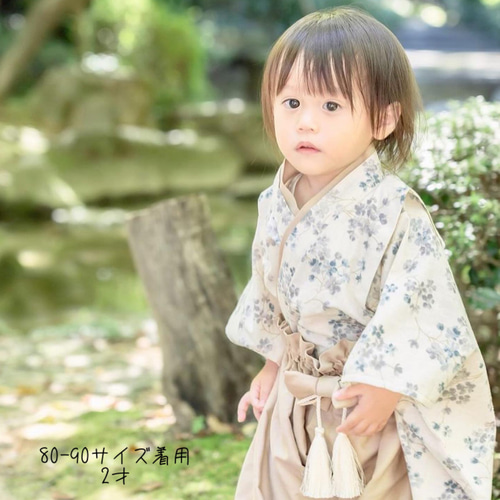 ナチュラルサクラ】ベビー袴 ハンドメイド お食い初め お宮参り 女の子