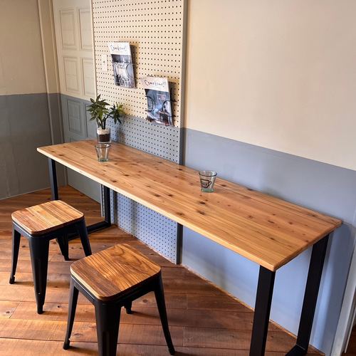 大ヒット商品！！あなただけのカウンターテーブル杉無垢 1800×500