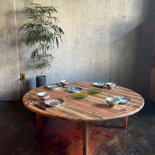 Wild&Free円こたつ】直径90cm 直径120cm 年中使えるちゃぶ台 丸コタツ