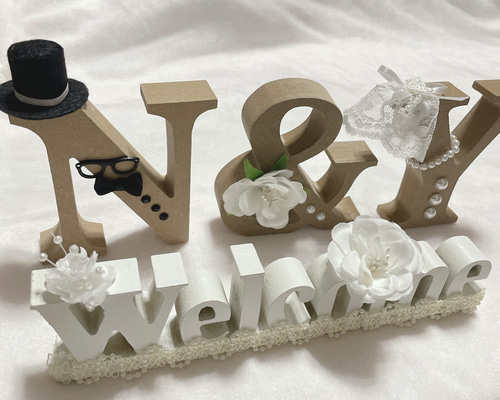 お得なセット価格】結婚式 玄関のお飾り オリジナルオブジェ