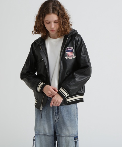 SIGNATURE HOODED LEATHER / シグネチャーフードレザージャケット