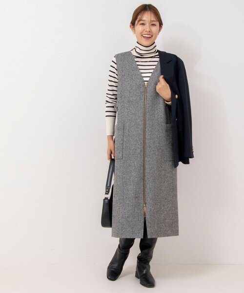 セール】ウォッシャブルツイードジャンパースカート（ワンピース