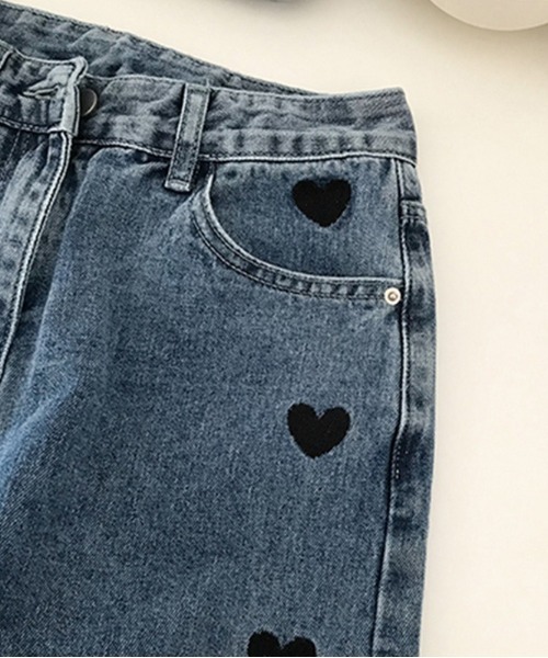 セール】ハート刺繍デニムパンツ（デニムパンツ）｜DIAVEL（ディアベル