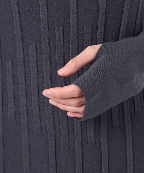 CINOH/チノ】別注 ZIP KNIT DRESS/ジップニットワンピース（ドレス