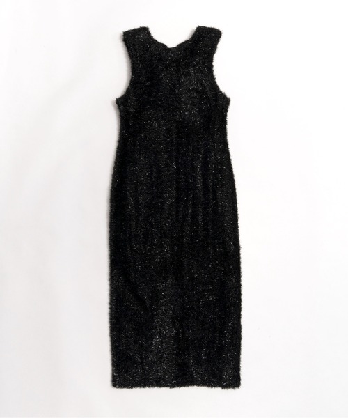 Back Open Lame Knit Onepiece/バックオープンラメニットワンピ