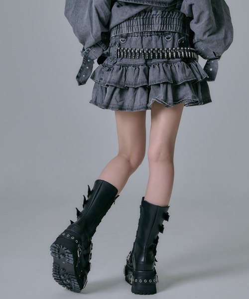 REFLEM/レフレム』弾丸ベルト付きフリルスカート（スカート）｜REFLEM