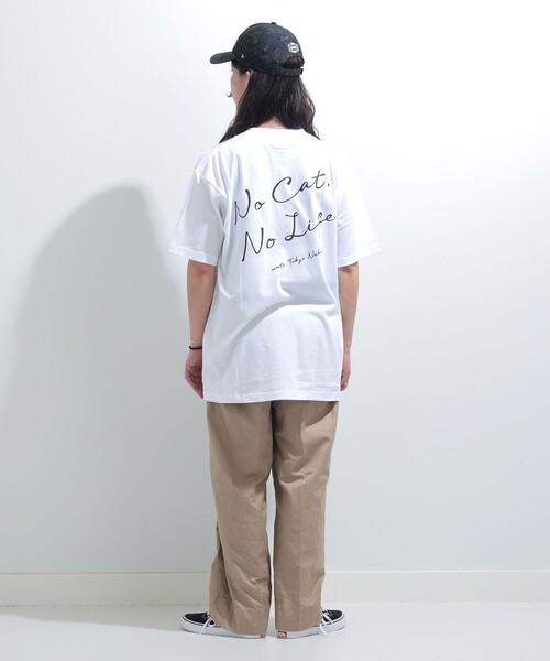 UNISEX〉 'NO CAT, NO LIFE.' Tシャツ（Tシャツ/カットソー）｜mmts