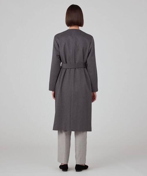 ピュアカシミヤ ノーカラーコート（ノーカラーコート）｜TOMORROWLAND