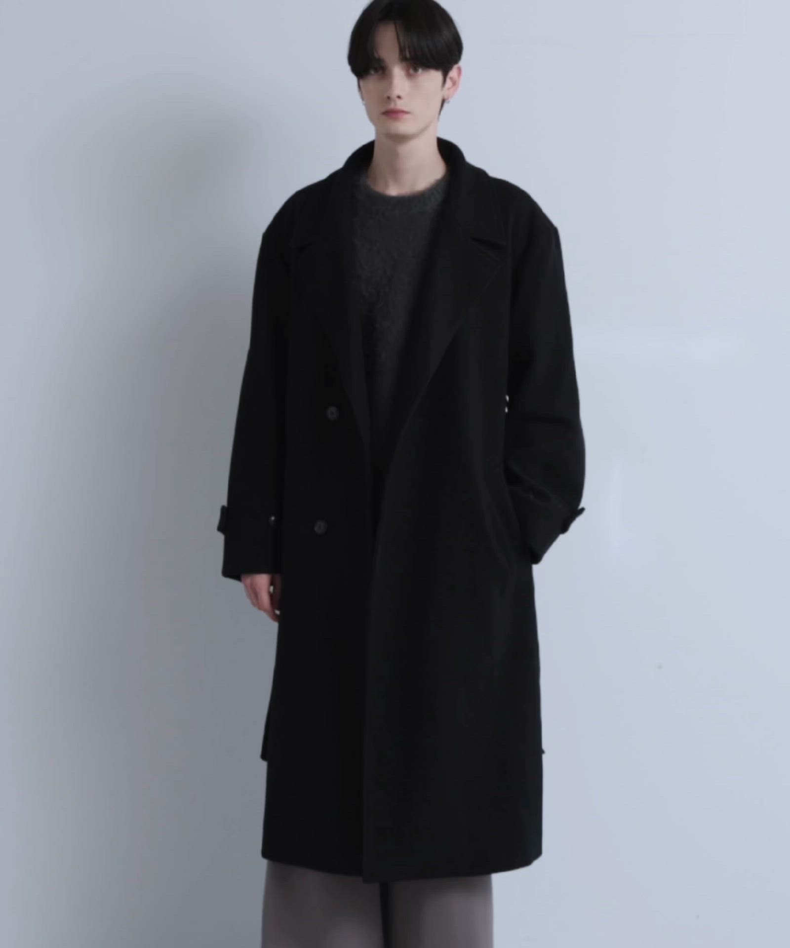 セール】【LUENNA】Oversized Double-Breasted Chester Coat