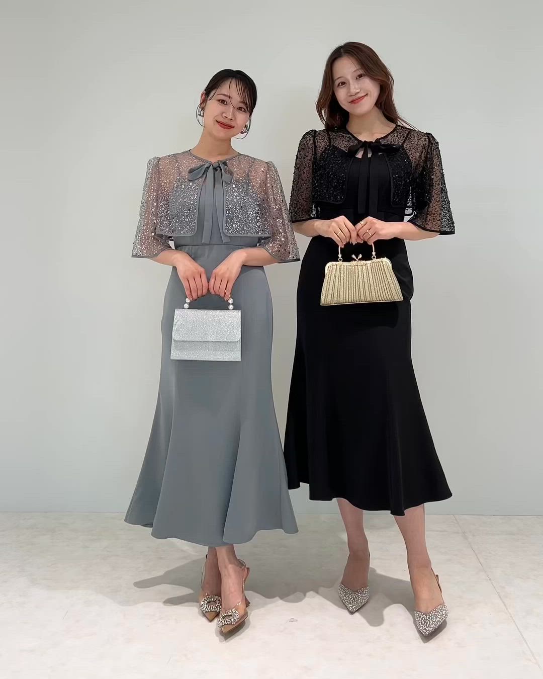 セール】【LEJA】スパンコールビジューボレロマーメイドドレス