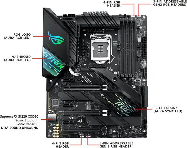 ASUS ROG STRIX Z490-F GAMING ATX Intel Motherboard - Newegg.com