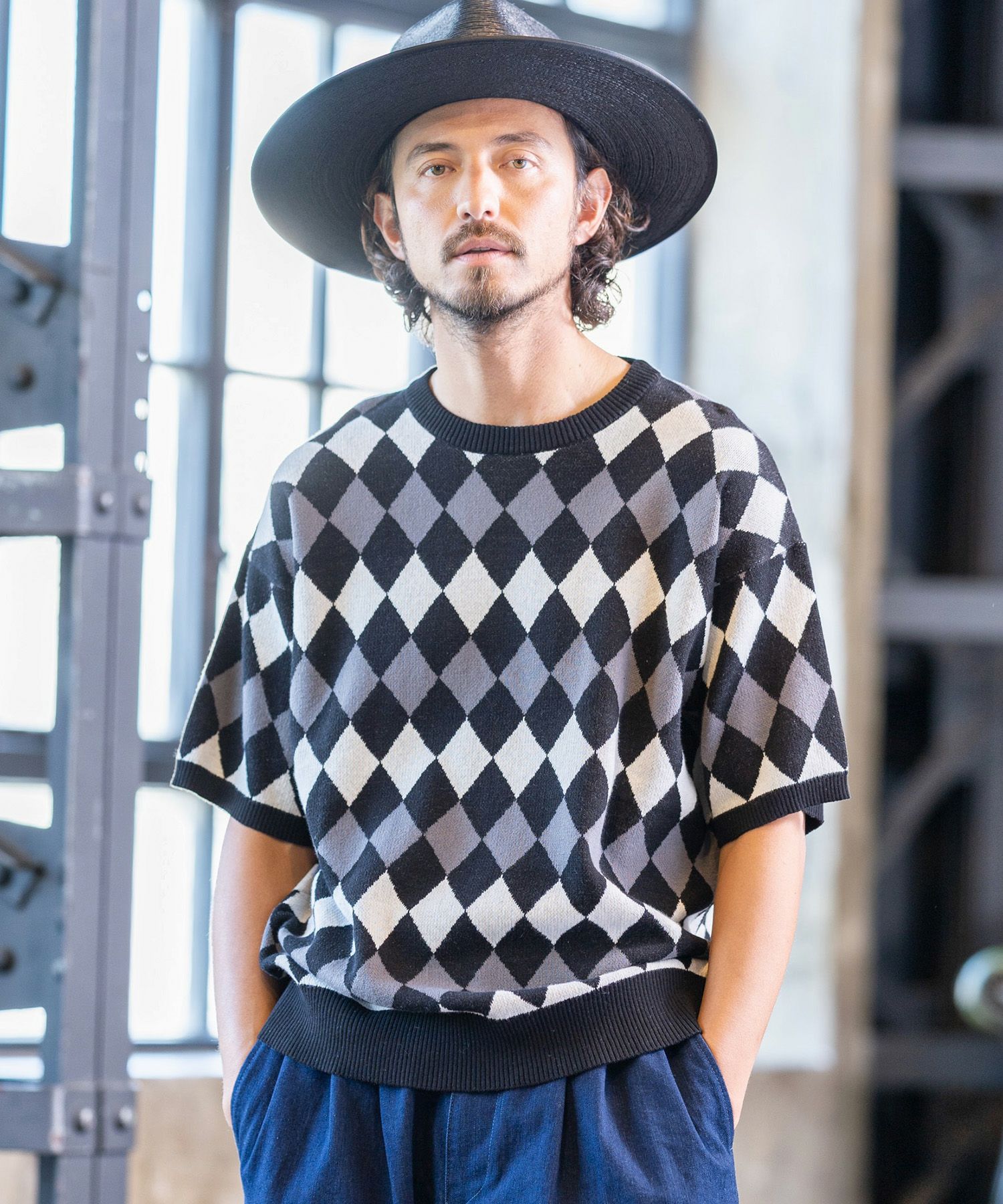 60%OFF【FACTOTUM(ファクトタム)】Classical Diamond 12G Short Sleeve