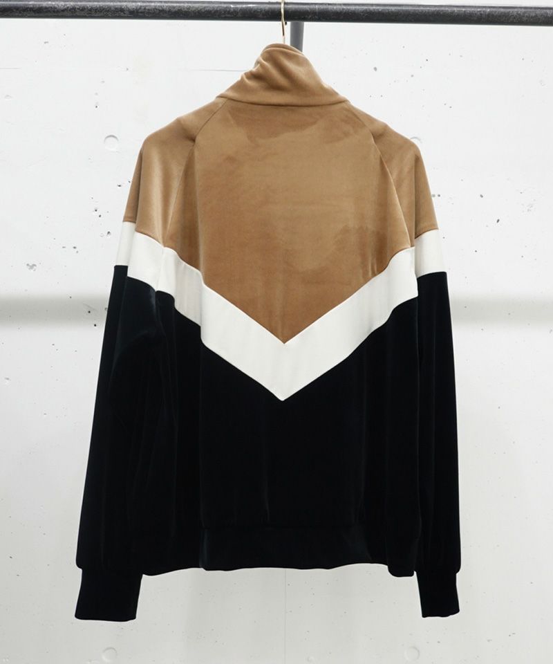 50%OFF【CULLNI(クルニ)】Stretch Velou Bi Color Zip Up Blouson