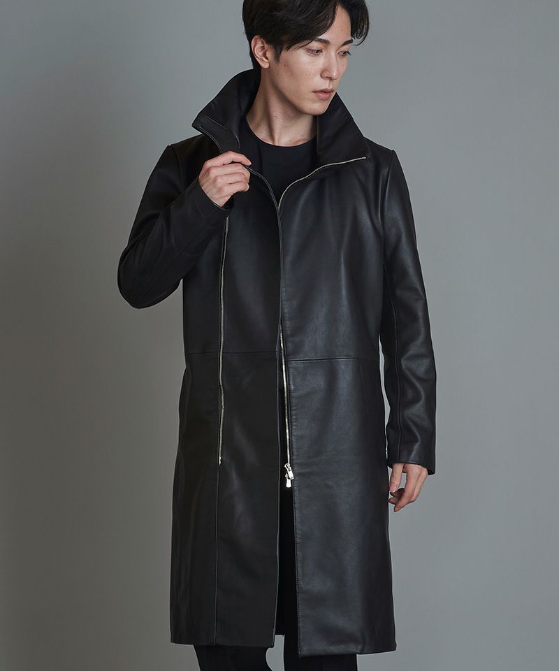 50%OFF【NO ID.(ノーアイディー)】ｼｰﾌﾟﾚｻﾞｰﾊｲｶﾗｰｺｰﾄ(855030-862L