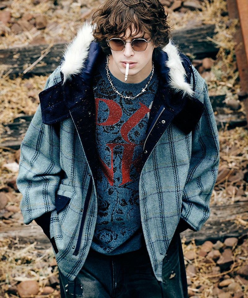 glambグラムデニムモッズコートジャケットDENIMEGジャン switchingバイ