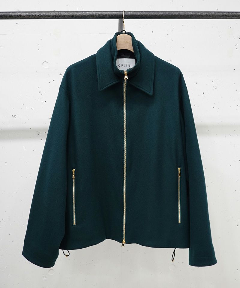 50%OFF【CULLNI(クルニ)】Lamb Wool Melton Double Collar Zip Up