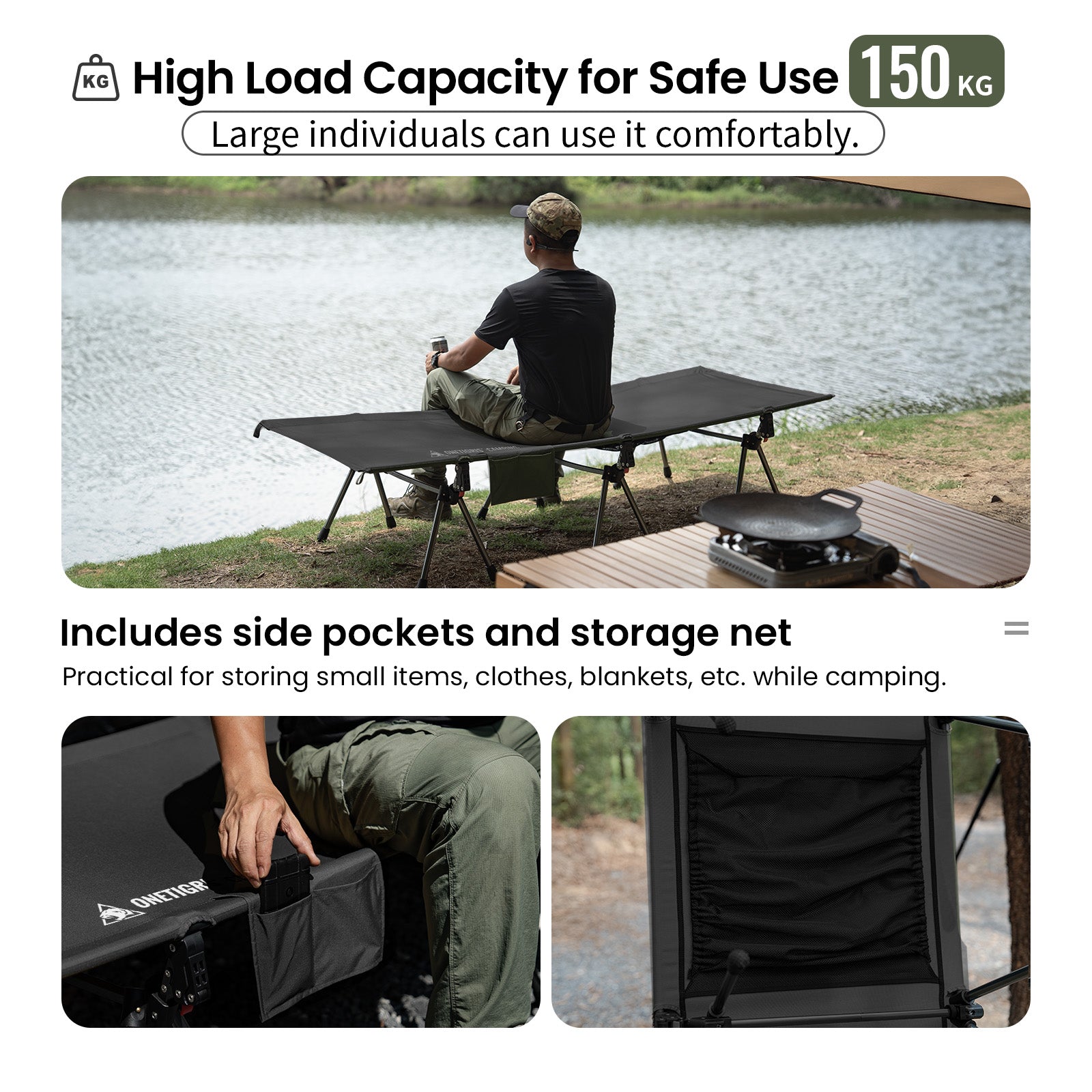 美品】OneTigris (ワンティグリス) コット ブラック 廃盤希少品 美品