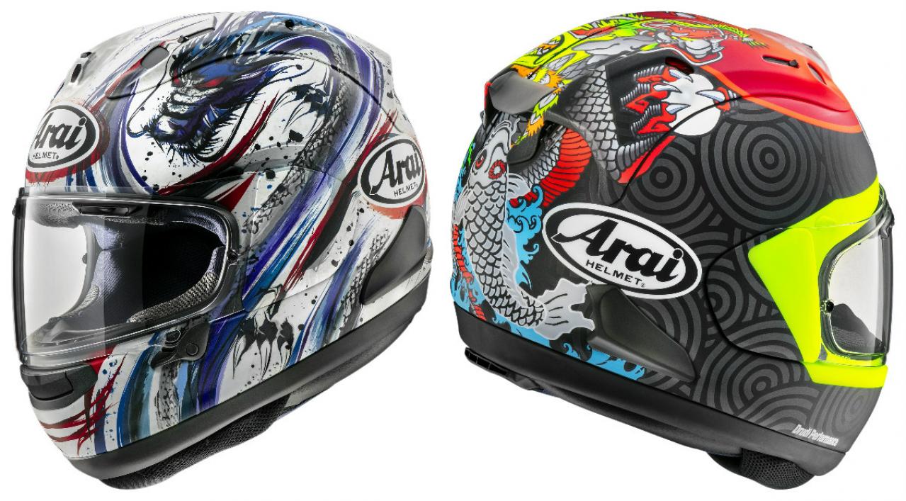 アライヘルメットのRX-7に新柄2タイプ！ キヨナリトリコとタツキ