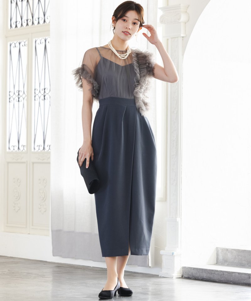 LAGUNAMOON ラグナムーン LADYチュールドッキングコクーンドレス