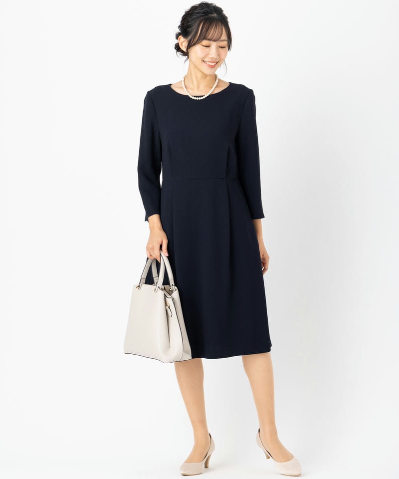 23区 トリアセダブルジョーゼットワンピース ネイビー系 | 結婚式