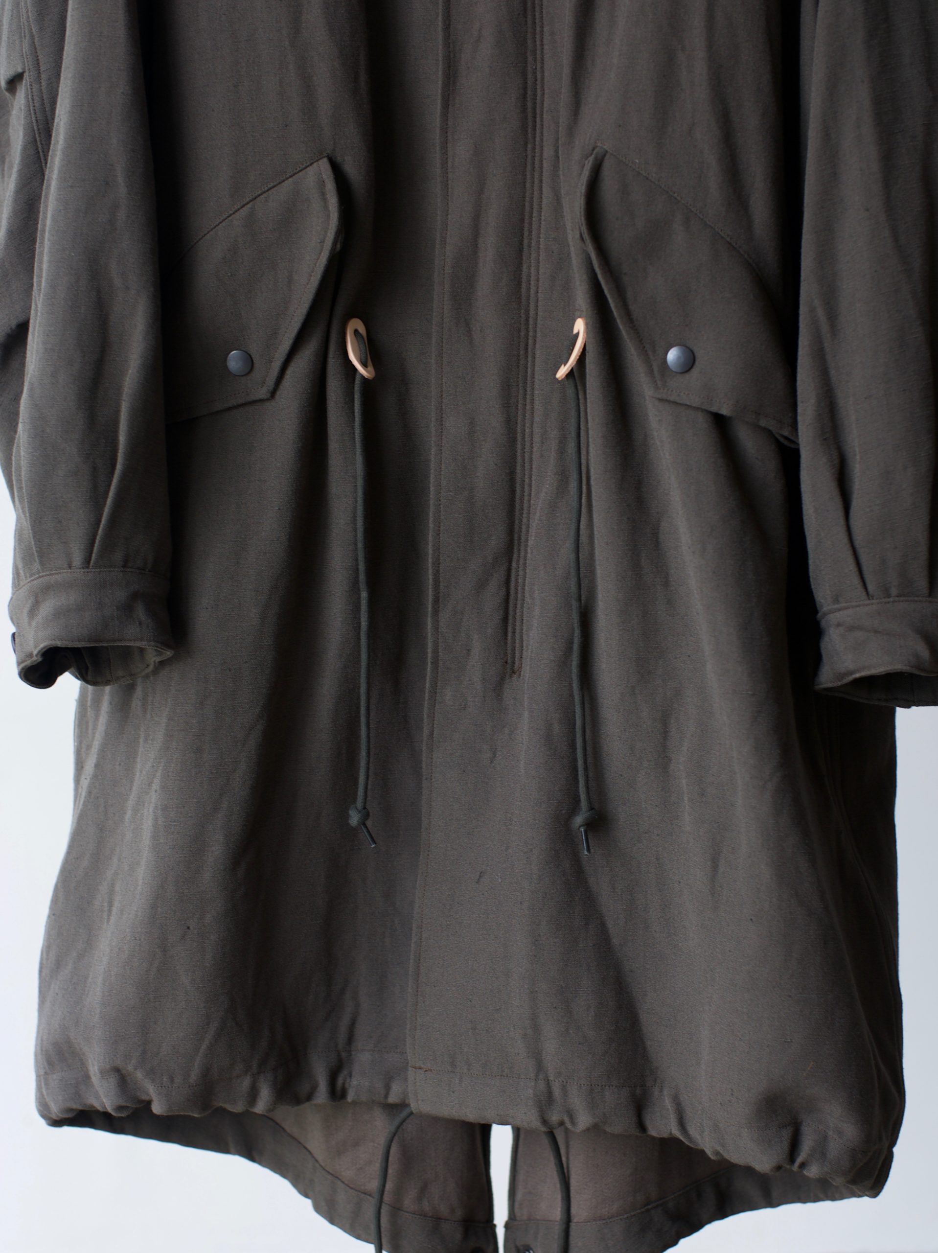 専用】marka ウール リネン バックサテン モッズパーカー Navy 1