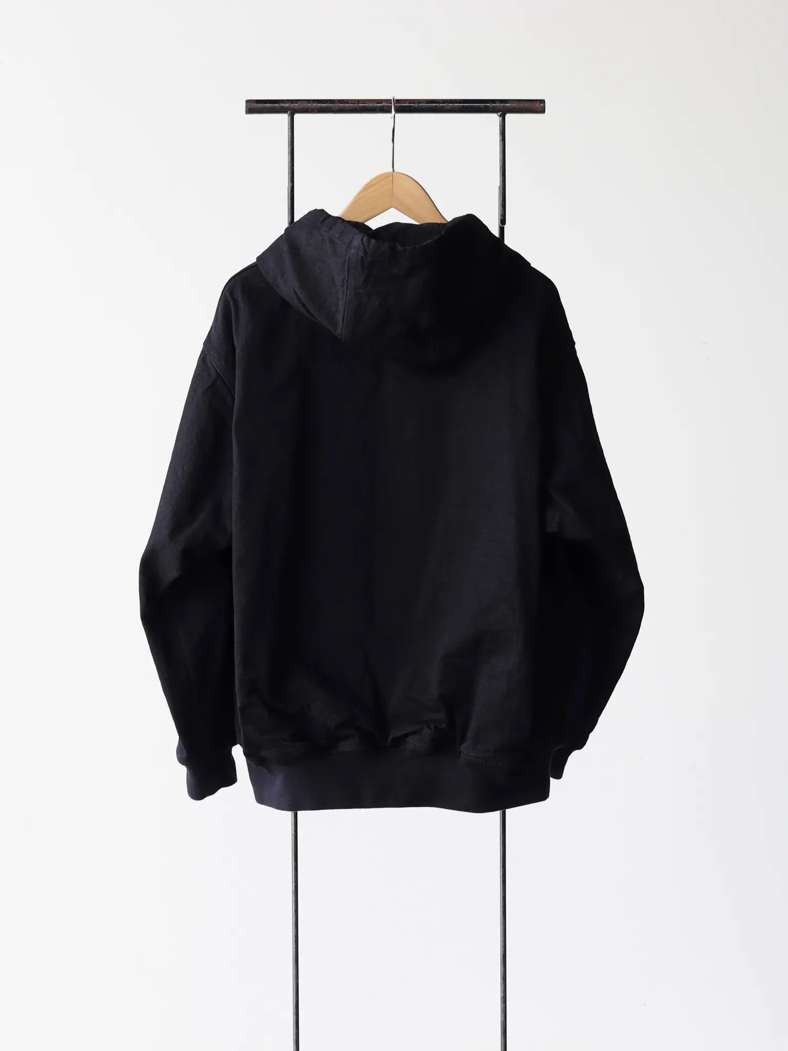 COMOLI ブラックデニム ジップパーカ BLACK | CASANOVA&CO (カサノヴァ